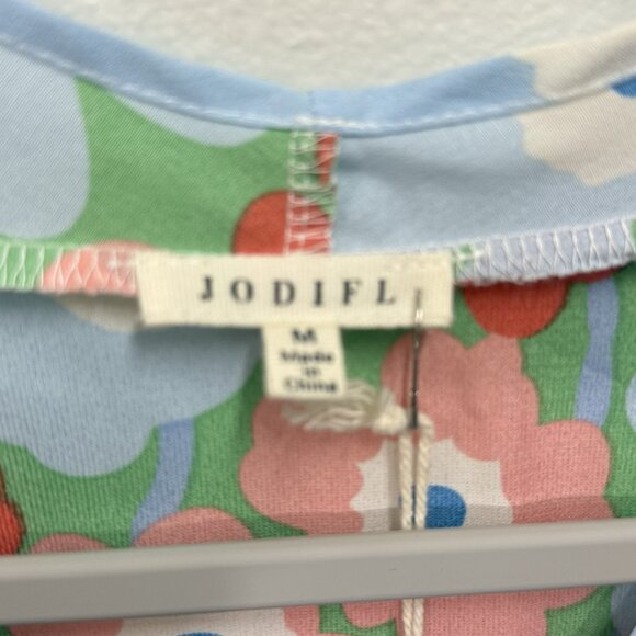 JODIFL Los Angeles, NWT, Women's Multi Colored Poppy Blouse - Size M - Picture 5 of 6